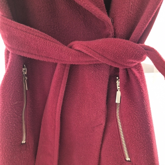 Burgundy Pea Coat - Picture 6 of 6